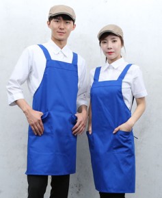AP-188 면혼방 코발트 H형 앞치마 ㅡㅡㅡㅡ(넉넉한사이즈)