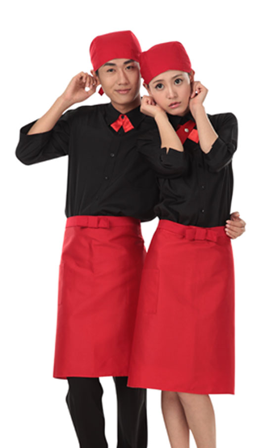 AP-224 빨강 허리중 앞치마(37)