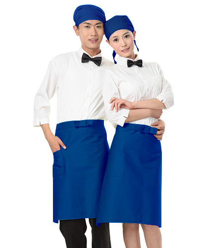 AP-225 청색 허리중 앞치마(37)