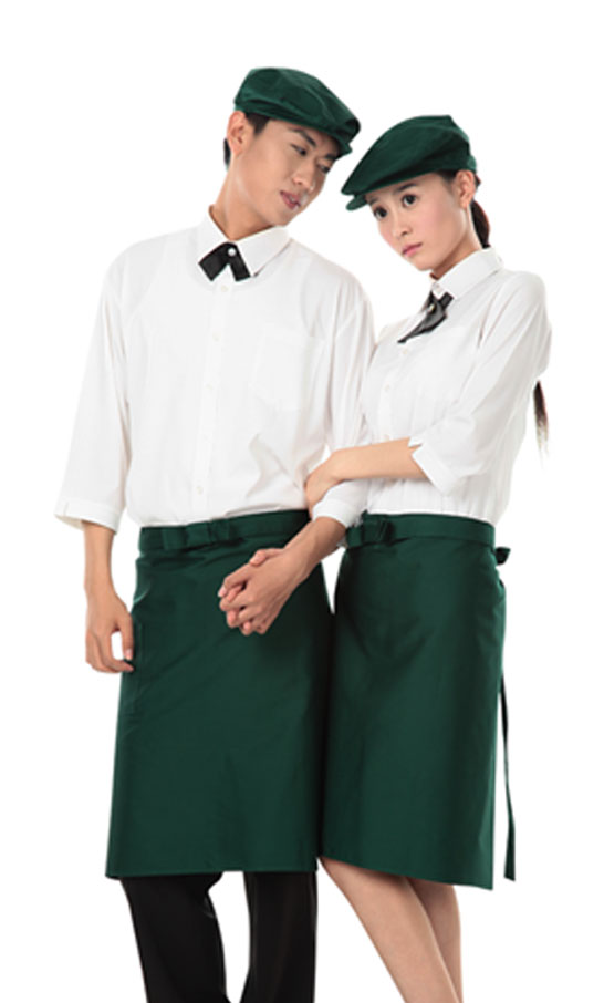 AP-227 녹색 허리중 앞치마(37)
