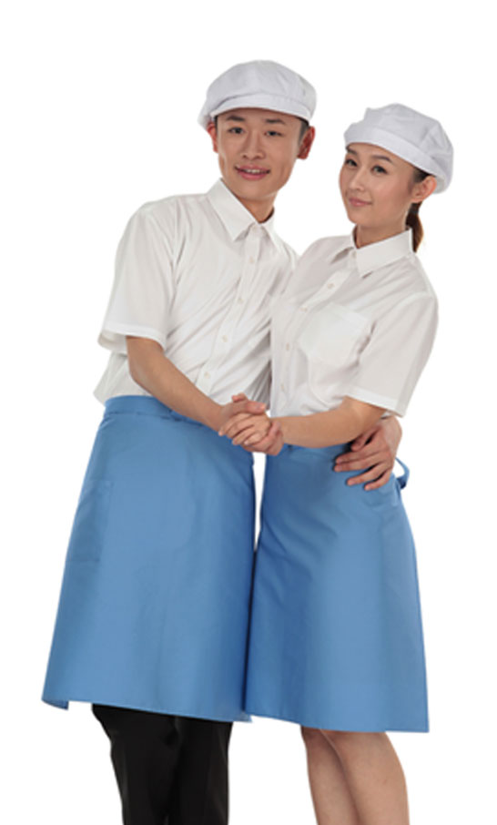 AP-229 하늘색 허리중 앞치마(37)