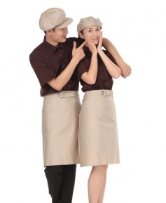 AP-232 베이지 허리중 앞치마(37)