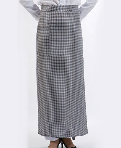 AP-252 검정체크 롱허리앞치마