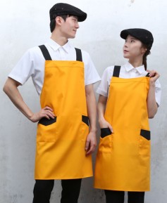AP-739 노랑 검띠포인트 앞치마 ㅡㅡㅡ ◐면혼방 ◑