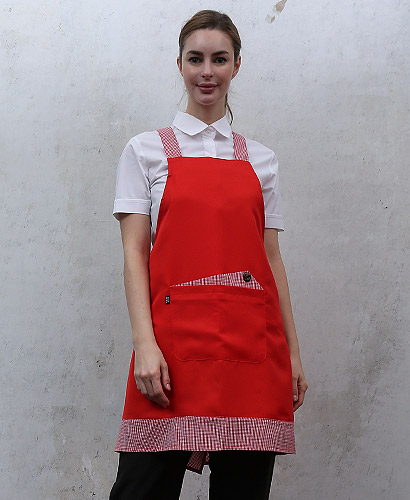 AP-615 적색 뒤X형 엉덩이가림앞치마(94)