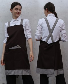 AP-616 커피 뒤X형 엉덩이가림앞치마(94)