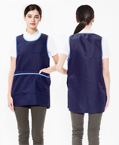 AP-621 곤색배색 옆단추 원피스