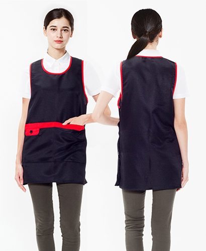 AP-623 검정배색 단추 원피스