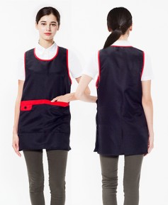 AP-623 검정배색 단추 원피스