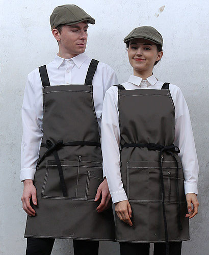 AP-633 진카키 X형 옥스퍼드 앞치마(58)