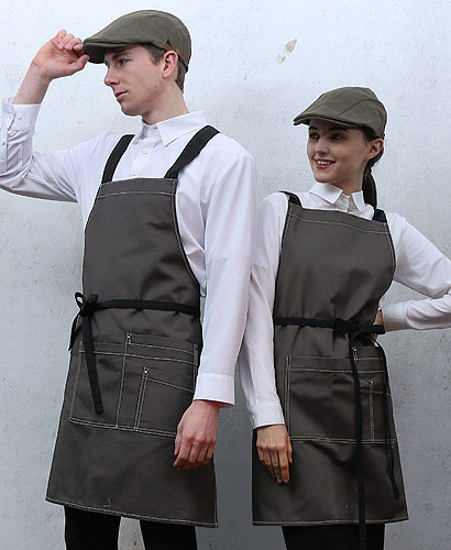 AP-633 진카키 X형 옥스퍼드 앞치마(58)