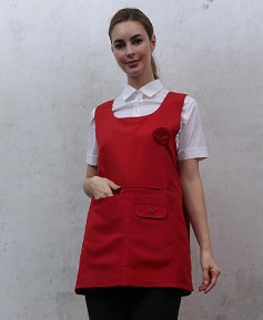 AP-716 자주 꽃원피스 앞치마