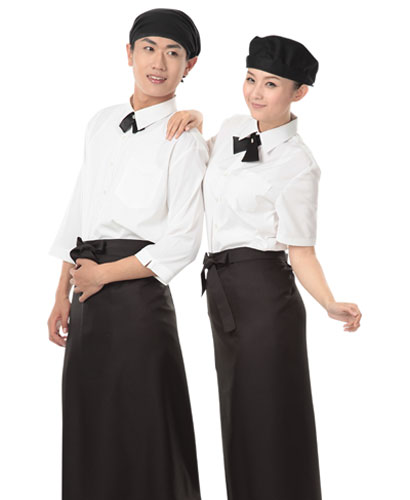 AP-720 검정 허리롱 카페앞치마 (면혼방)-[3089-A]