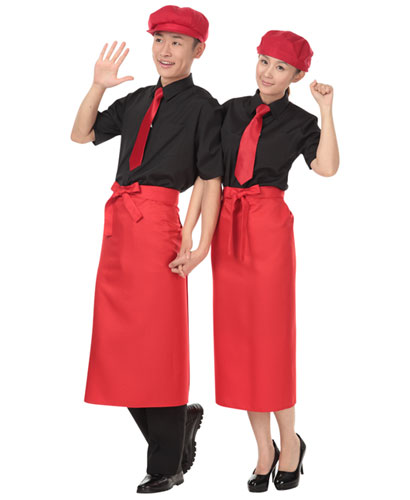 AP-720 적색 허리롱 카페앞치마
