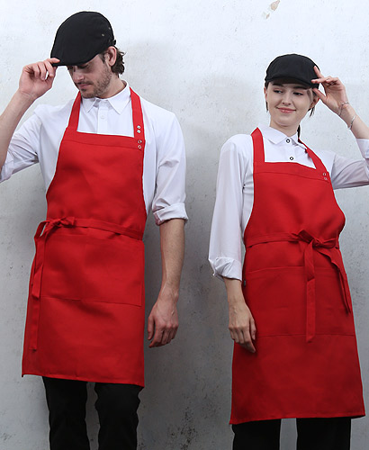 AP-807 적색 카페 스넵앞치마