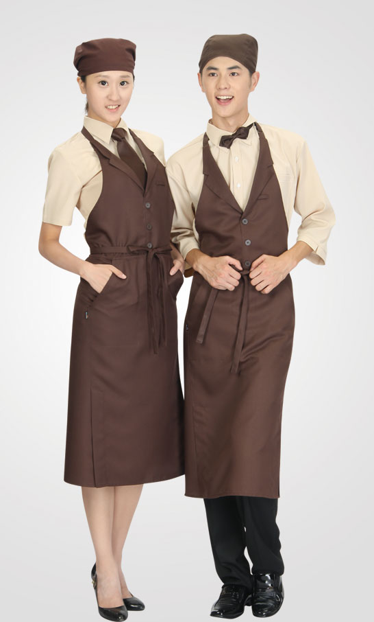 AP-900 커피색 바리스타 조끼롱앞치마
