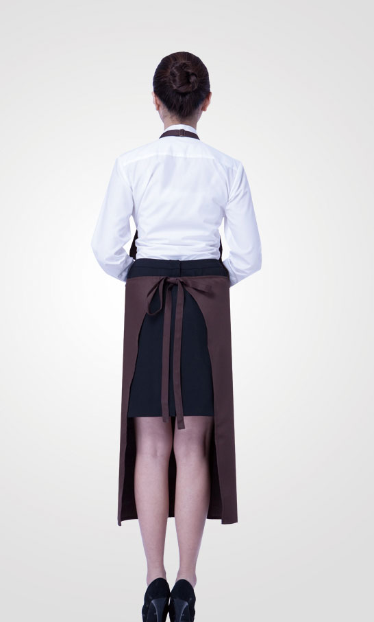 AP-900 커피색 바리스타 조끼롱앞치마