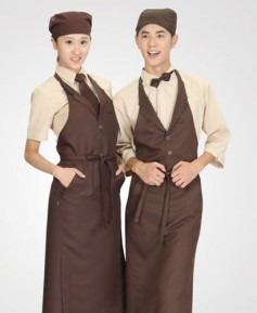 AP-900 커피색 바리스타 조끼롱앞치마