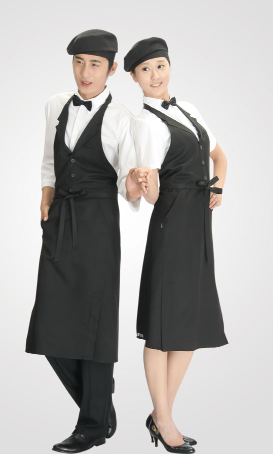 AP-901 검정 바리스타 조끼롱