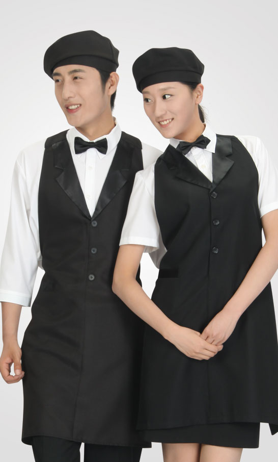 AP-920 검정 공단 조끼앞치마