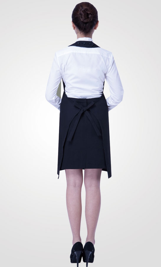 AP-920 검정 공단 조끼앞치마