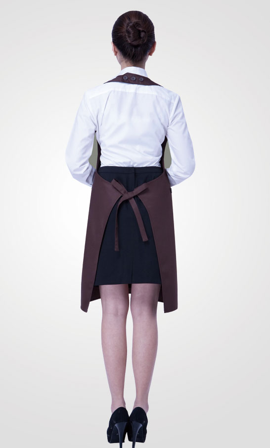 AP-920 갈색 공단 조끼앞치마