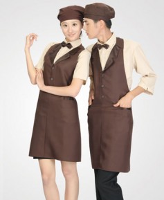 AP-920 갈색 공단 조끼앞치마