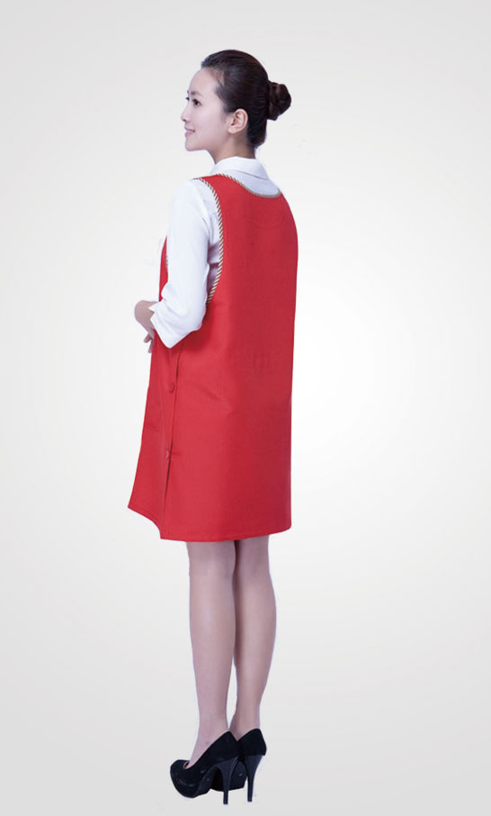 AP-931 적색원피스 체크바이어스