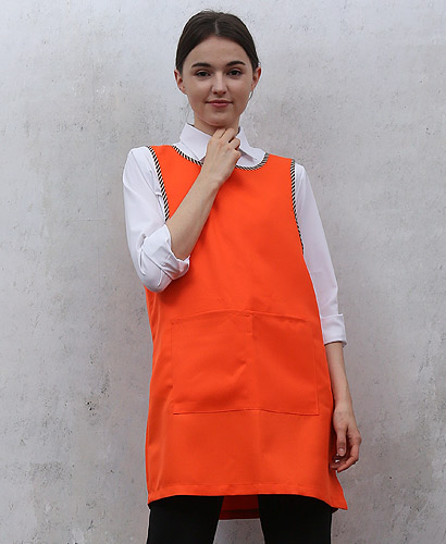 AP-932 오랜지 원피스체크바이어스