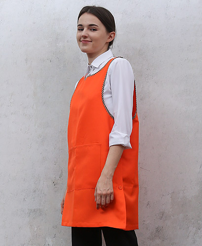 AP-932 오랜지 원피스체크바이어스