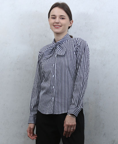 B-102 곤색줄지리본