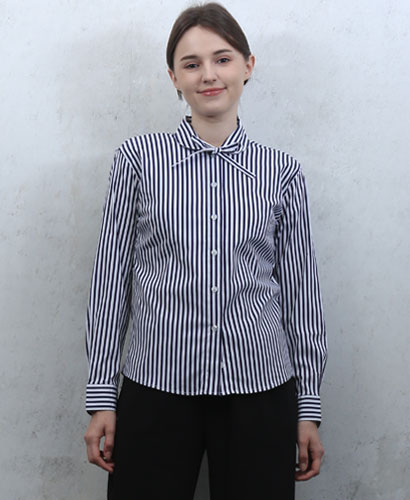 B-111 곤색줄지 띠리본