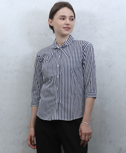 B-116 곤색줄지끈리본 칠부