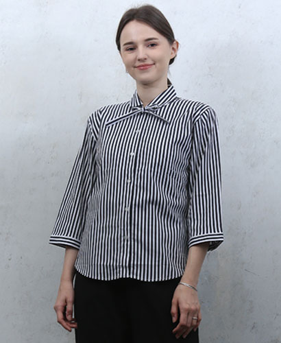 B-117 검정줄지끈리본 칠부