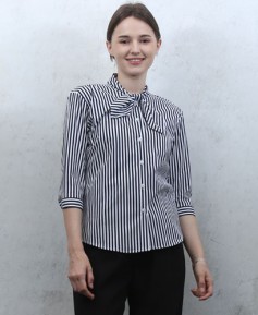 B-122 곤색줄지리본 칠부