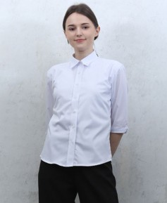 B-124 칠부 무지 셔츠