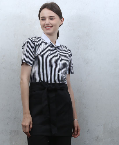 B-127 검정줄지백색카라 반팔  -매장문의