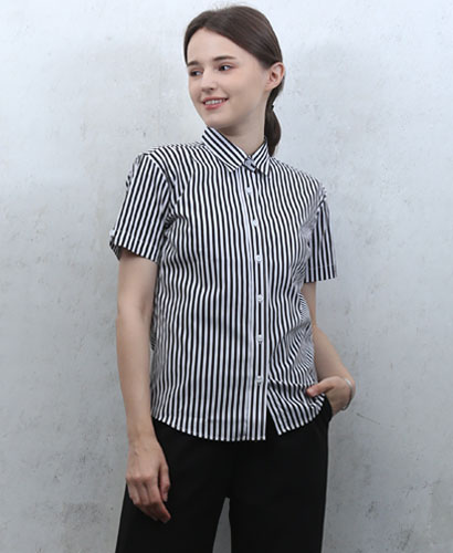 B-136 검정줄 긴팔/반팔 리본탈부착형