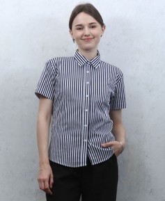 B-138 곤색줄지 리본탈부착형 긴팔/반팔