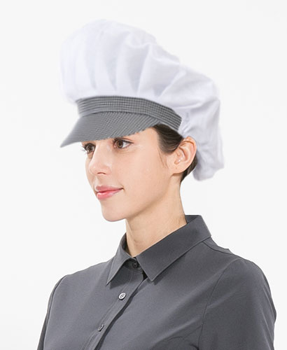 C-206  검정 체크 모자