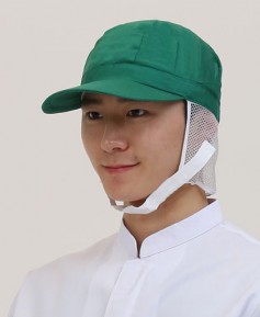 C-244 초록 턱끈 식품위생모