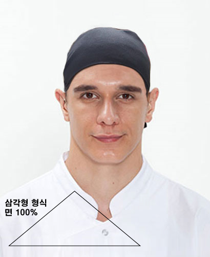 C-457-1 블랙 베이직 삼각형 면두건