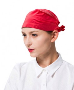 C-459 적색 위망사 뒤 끈두건