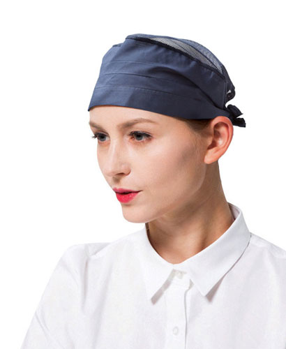 C-460 곤색 위망사 뒤 끈두건