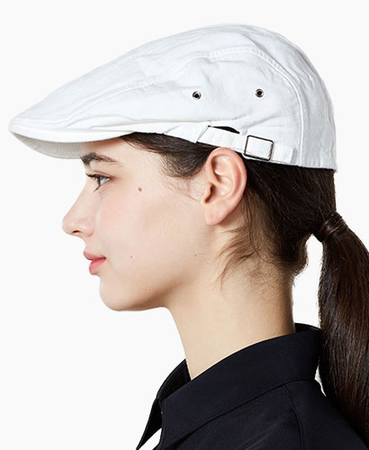 C-548 화이트 조절끈 헌팅캡