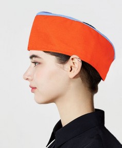 C-60 오렌지 배색 위망사모자