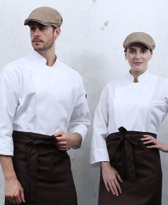 CD-77-1 NEW 백색 속단추 조리복  ㅡ(안쪽망사) (긴팔/칠부겸용) 빅사이즈