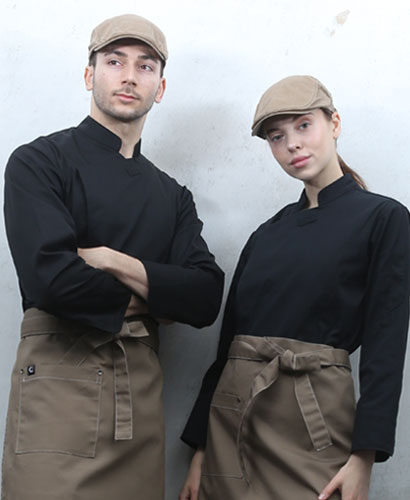 CD-77-2 NEW 검정 속단추 조리복  ㅡ(안쪽망사) (긴팔/칠부겸용)빅사이즈