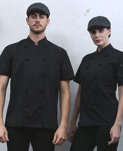 CD-05 반팔 검정 매듭단추 ㅡㅡ32수   (겨드랑이/등판 쿨메시)