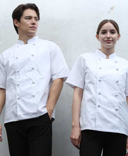 CD-05 반팔 백색 매듭단추 ㅡㅡ 32수 (겨드랑이/등판 쿨메시)